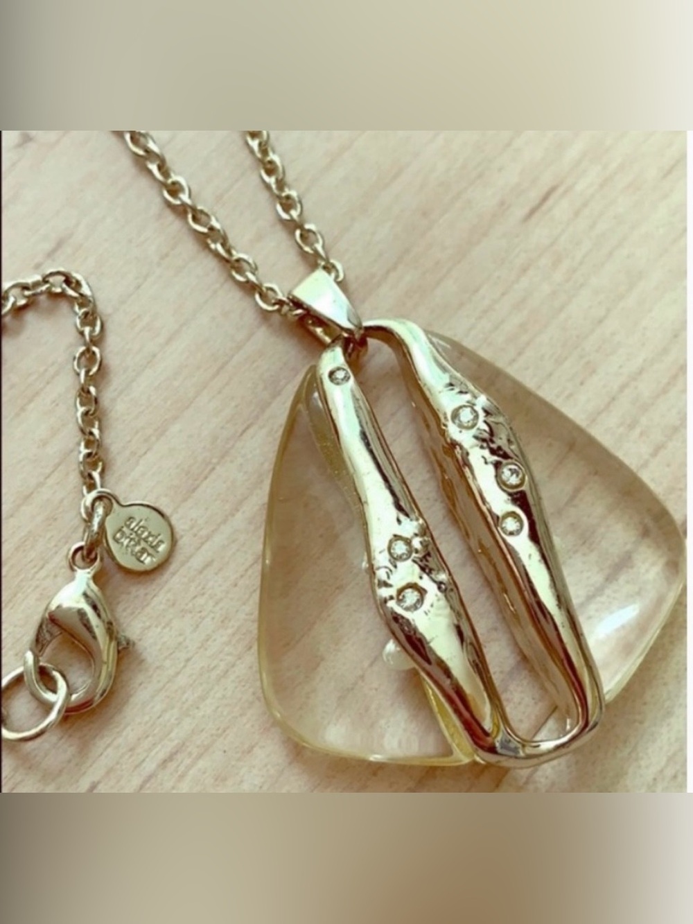ALEXIS BITTAR Lucite & Crystal Pendant Necklace